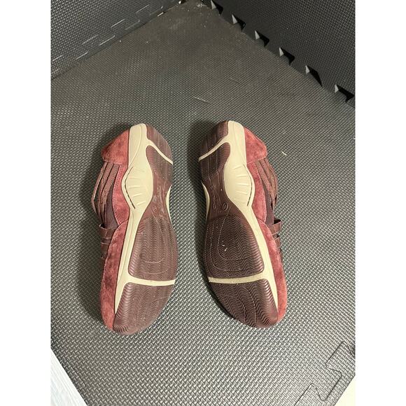 Dansko Hilde Shoes Womens EU 38‎ US 7.5-8 Burgundy Suede Slip On Elastic Strappy - Picture 3 of 8